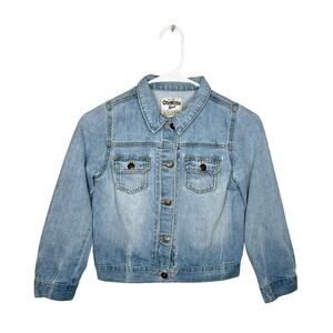 OSH KOSH Girl's Light Wash Denim Button Up Jacket Size 12